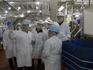 Here I am giving the cold side plant tour for the week long internship program. 